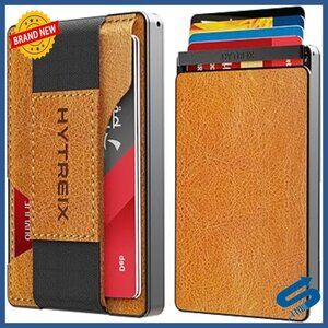 Slim RFID Blocking Wallet with Pop-Up Card Feature and Money Clip